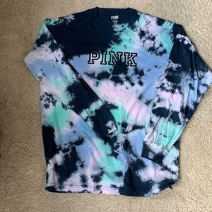 VS Pink tie dye long sleeve shirt